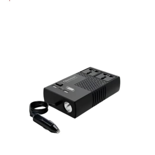 Invertor Auto 200W 12/24V DC la 220V AC cu 2xUSB/ 1x USB Type-C, 2xPort 220, Led Smart Display, Protectie Supraincalzire