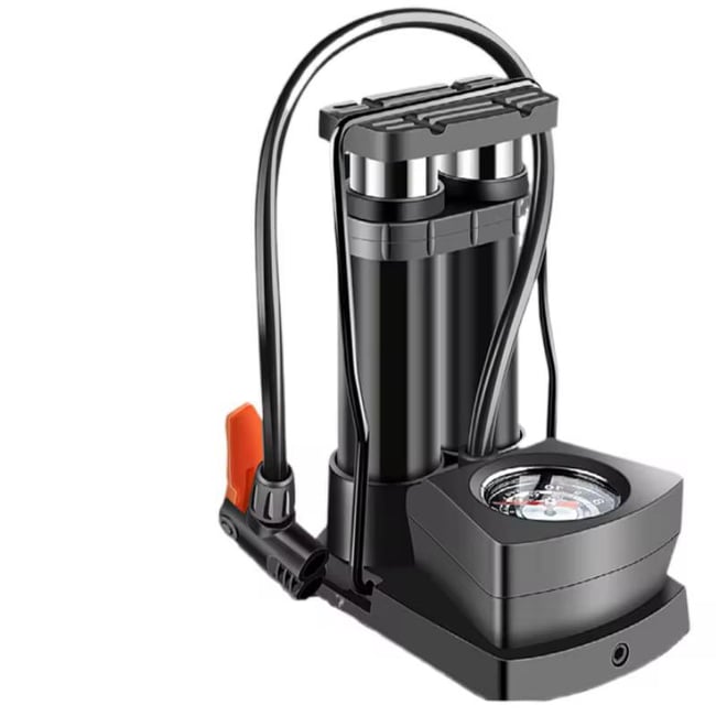 Pompa de picior cu manometru, negru