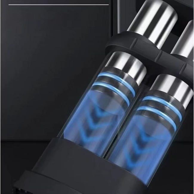 Pompa de picior cu manometru, negru