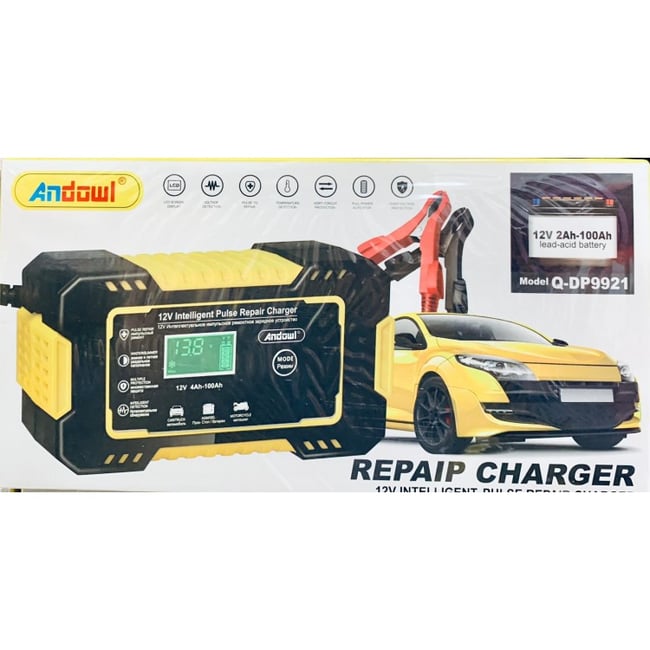 Redresor, Incarcator Digital Cu Display Atomat Inteligent Pentru Masina Si Motocicleta 12V