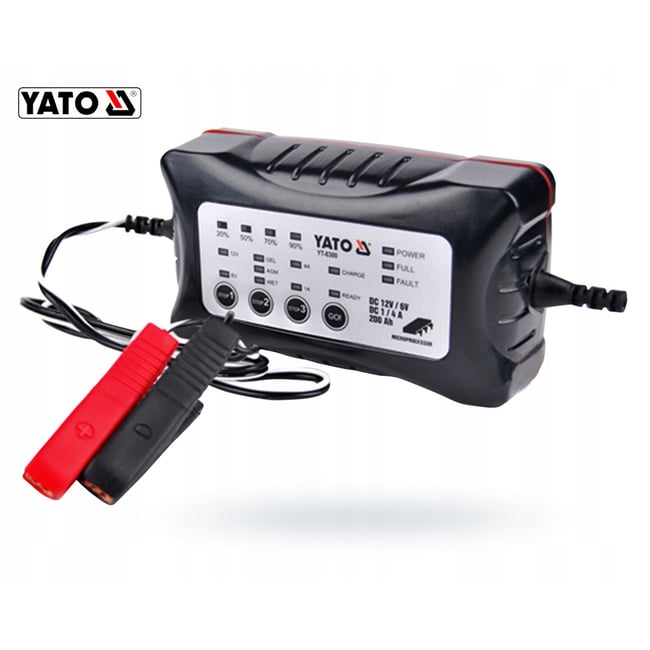 Redresor auto, Yato YT-8300, 6V/12 V, 1/4 A, 200 Ah