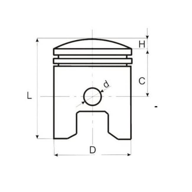 Kit piston scuter / moped Simson S51 49cc 2T 38 mm