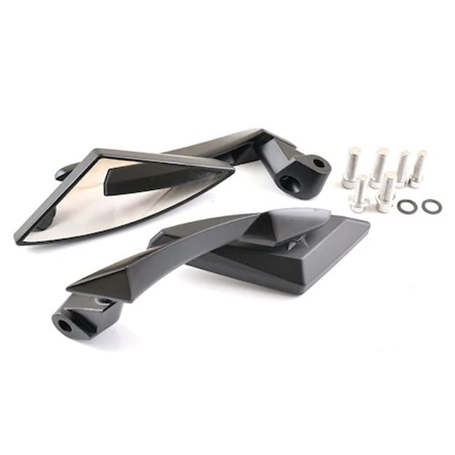 Set Oglinzi Moto si ATV model Triunghi, Negre cu Filet M8-M10
