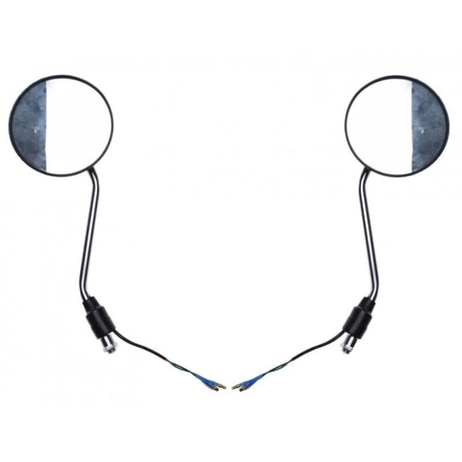 Set oglinzi moto si ATV negre cu semnalizare, filet M10