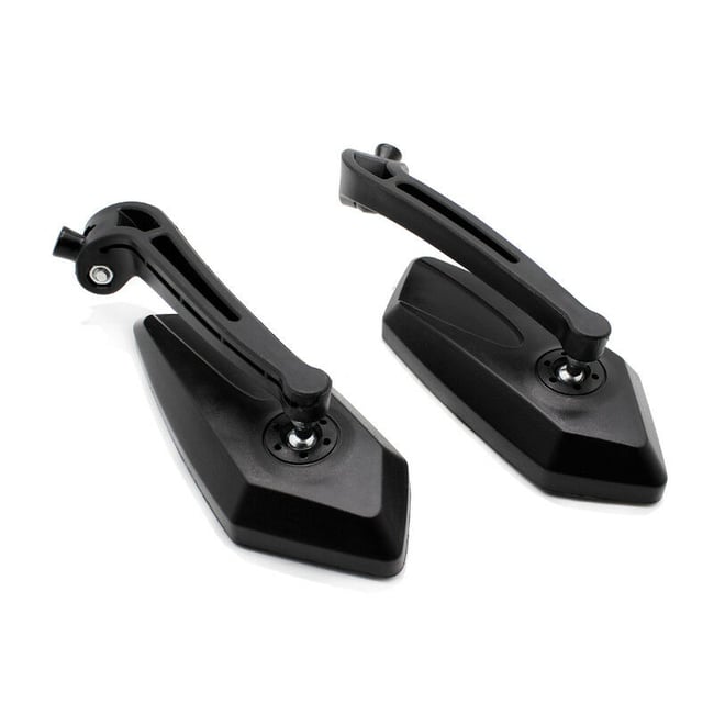 Set oglinzi moto si ATV model romb negre cu filet M8-M10