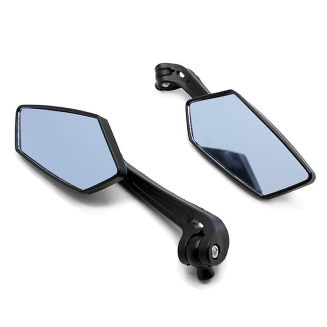 Set oglinzi moto si ATV model romb negre cu filet M8-M10