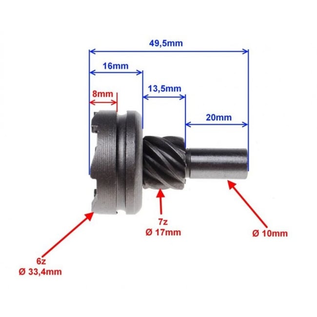 Rac pornire scuter 4T Gy6 50cc-80cc 7dinti