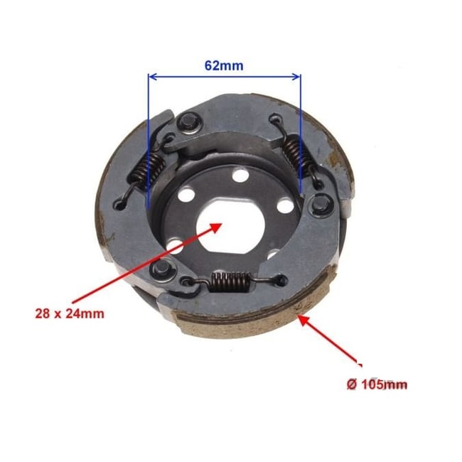 Saboti ambreiaj scuter Aprilia , Yamaha, Honda Dio 50cc, diametru 105mm