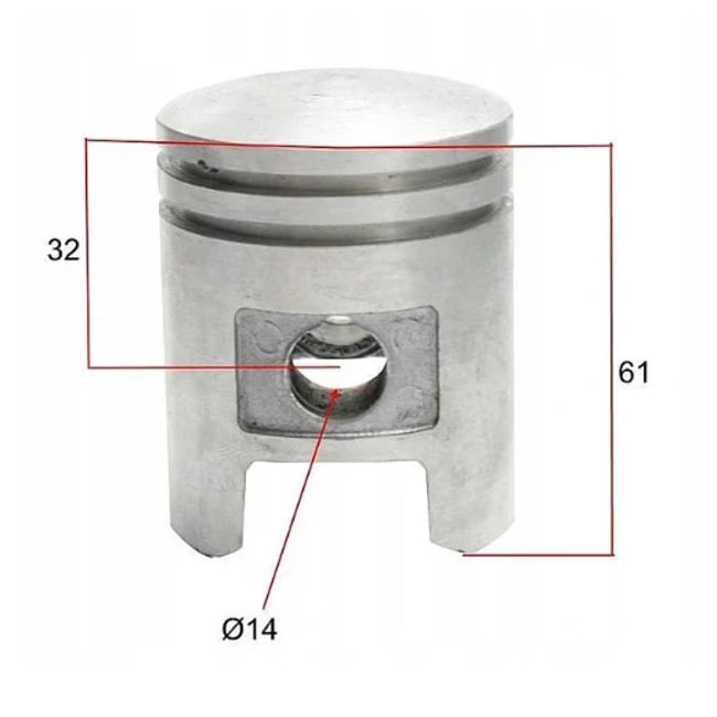 Set motor / kit cilindru Minsk 125cc 2T, 52 mm