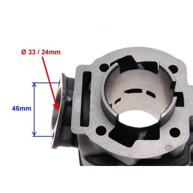 Set motor / kit cilindru scuter Aprilia RS 70cc LC, Derbi Senda DRD (06-10), Gilera SMT 50cc 2T, 47 mm, racire pe apa