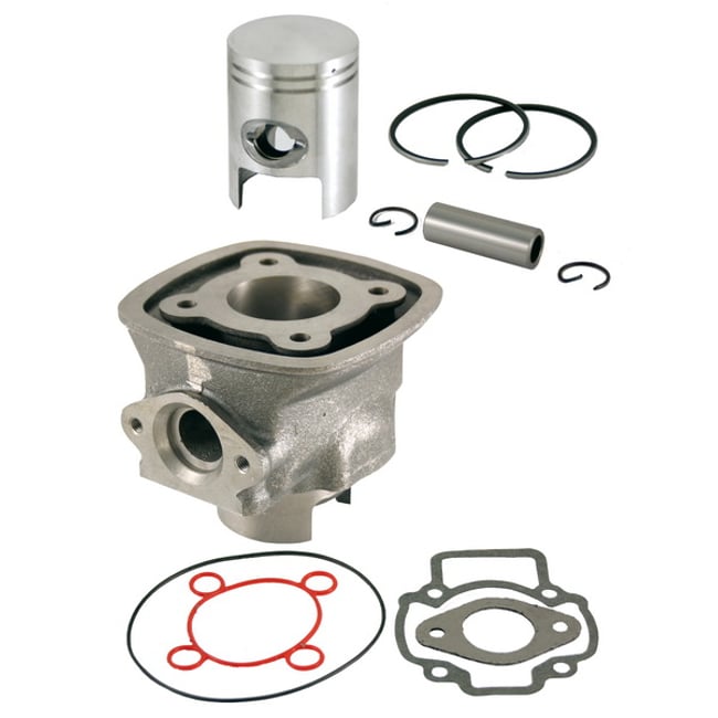 Set motor / kit cilindru scuter Piaggio NRG MC2 80cc 2T, 47mm, racire apa, (4 colturi)