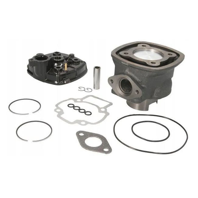 Set motor + chiulasa scuter Piaggio NRG MC2 80cc 2T, 47mm, racire apa, (4 colturi)