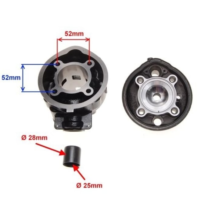 Set motor + chiulasa scuter Yamaha AM6, TZR, Rieju 90cc 2T, racire apa