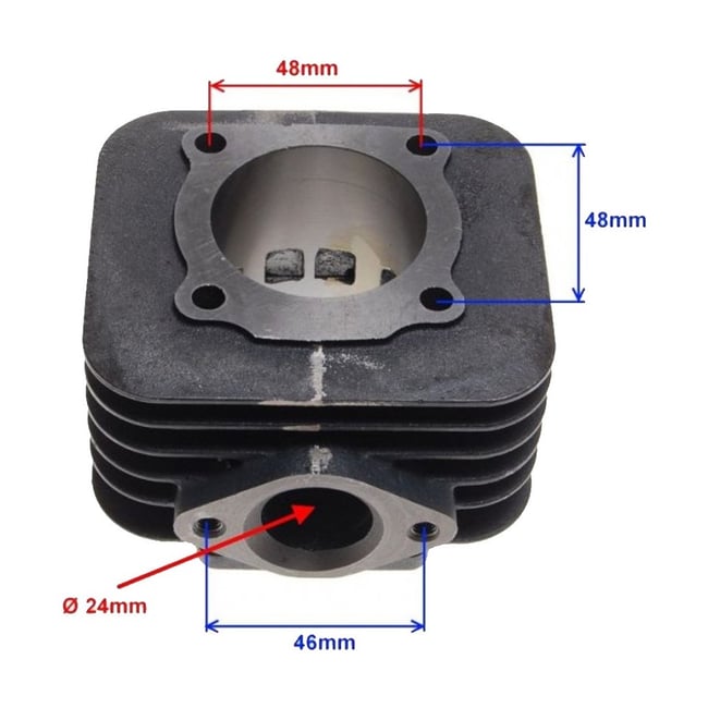 Set motor / kit cilindru scuter Piaggio Typhoon 50cc 2T, 40 mm, racire pe aer