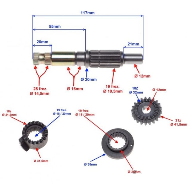 Pinion pornire motor AM6
