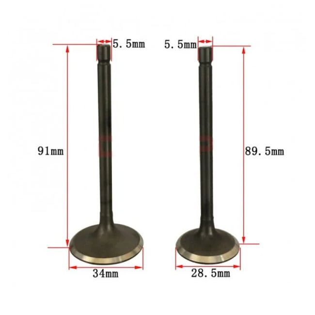 Set supape ATV CG 250cc, 4 Timpi