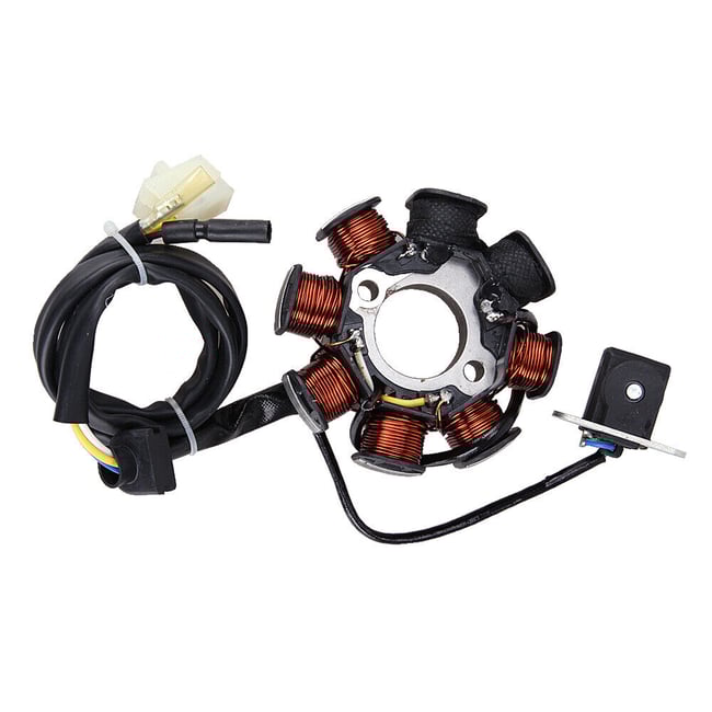 Magnetou / stator aprindere scuter GY6 50cc, 80cc, 8 bobine, 4 fire