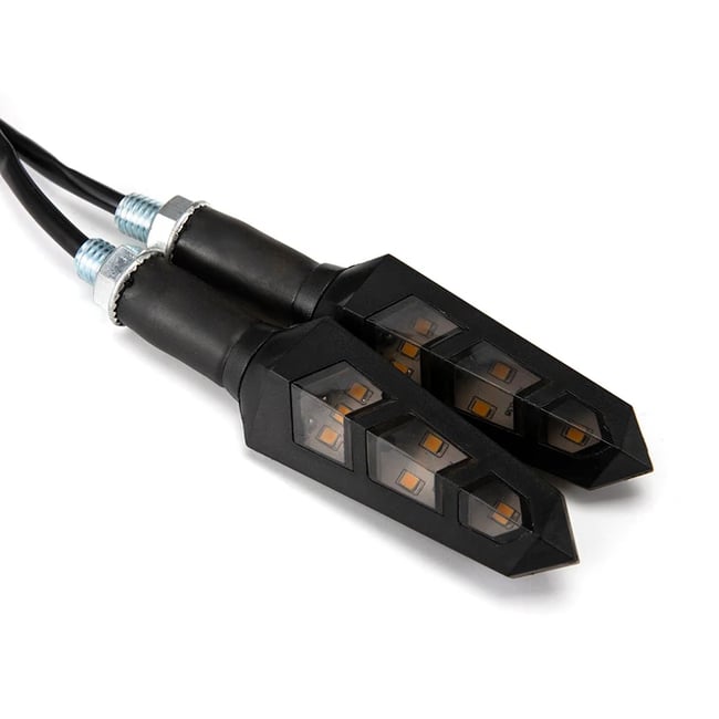 Set 2 semnalizari moto cu led 12V, semnalizare galbena, KL038