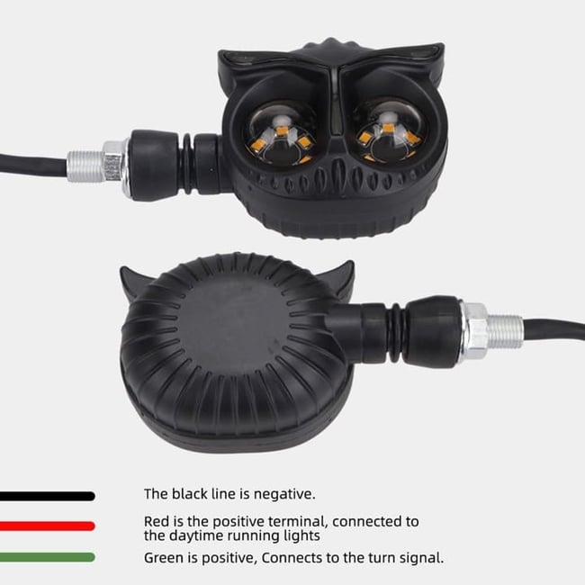 Set 2 semnalizari moto cu led 12V, semnalizare galbena, lumina zi alba, model ZC-MOTOY