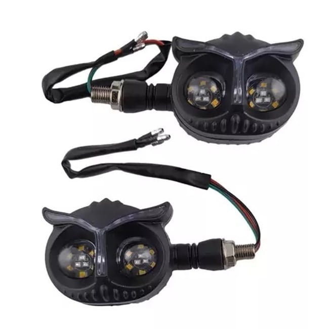 Set 2 semnalizari moto cu led 12V, semnalizare galbena, lumina zi alba, model ZC-MOTOY