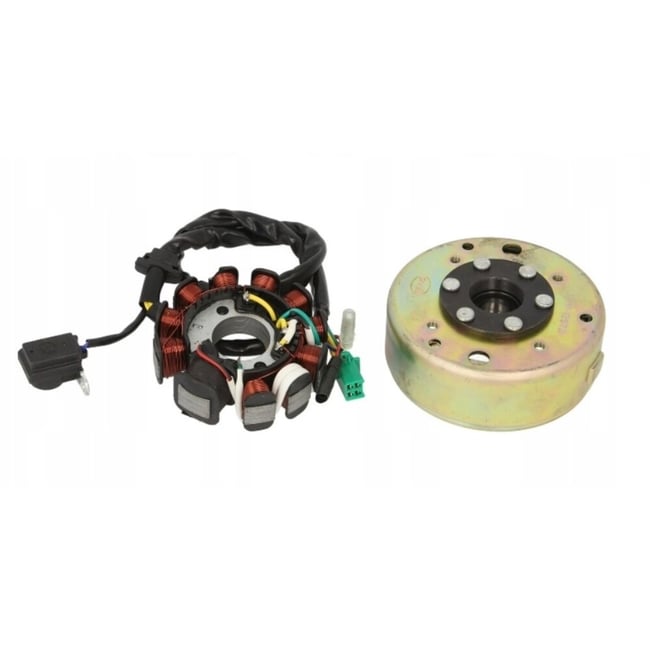 Magnetou / stator aprindere + Volanta scuter GY6 125-150cc 4T