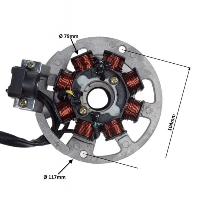 Magnetou scuter Cpi, Keeway, Generic, Ride 50cc 8 bobine, 5 fire