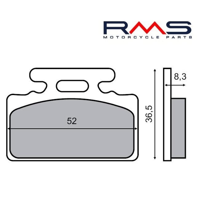Set placute frana spate Honda RS 125, Lead 50, SYM Mio - RMS