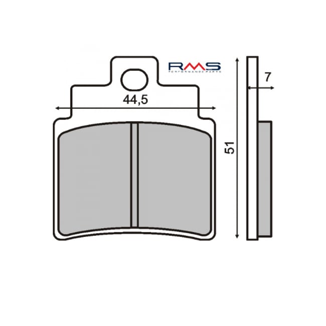 Set placute frana scuter Kymco Grand Dink, Arctic Cat DVX, SYM Joymax 250cc-300cc RMS Italia