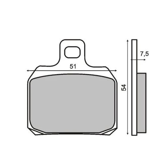 Placute frana pentru Piaggio X9 180/250/500, GILERA Nexus 500 03-04, MBK Skyliner 125 150 01-02