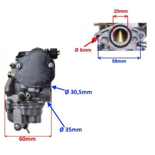 Carburator scuter Suzuki Ad, Katana, Morini, Italjet 50cc