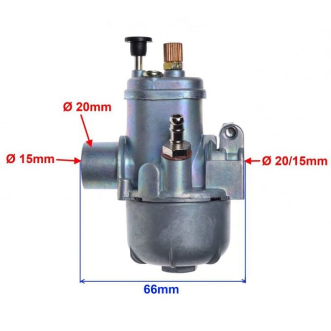 Carburator moped Puch, Ktm, Sachs, Hercules, 12mm, soc negru