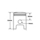 Kit piston Yamaha, Aprilia 100cc 2T, 52 mm, bolt 14 mm