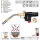 Lampa de lipit cu gaz gaz propan-butan/amestec MAPP, 2 kW, 142 g/h, Yato YT-36715
