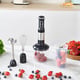 Set Blender 4 in 1, Mixer vertical profesional, 800W, lama din otel inoxidabil, functie turbo, Multifunctional, design ergonomic, accesorii Incluse