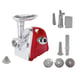 Masina de tocat carne, Ypan, 2500 W, accesorii rosii, carnati, chiftele, 3 site, functia revers, motor cupru, Rosu