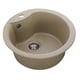 Chiuveta bucatarie compozit de marmura TURAS, neagra, bej, diametru 482 mm, sifon inclus