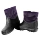 Cizme din pvc impermeabile, antiderapante, captuseala sintetica, mov/negru, dama