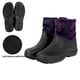Cizme din pvc impermeabile, antiderapante, captuseala sintetica, mov/negru, dama