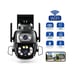 Camera De Supraveghere 355°, Dubla 4+4MP 4K, IP66, Alarma, 4x Zoom, MICROFON, NIGHT VISION