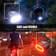 Set lumini pentru bicicleta far, 6 moduri de iluminare, 200lm, lumina stop spate LED, Impermeabil IPX4, Incarcare USB, acumulator incorporat 800 mAh, 2 Leduri, accesorii bicicleta