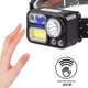 Lanterna de cap reincarcabila, senzor de miscare, LED + COB, 7 moduri de iluminare, 400lm, ip66