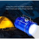 Lanterna tip Felinar 2 in 1 LED pentru Camping, cu incarcare solara sau priza, functie power bank, albastru