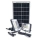 Panou solar 10W cu acumulator 9600mAh, portabil, cu 2 proiectoare de 9w, tensiune intrare 5V, functie baterie externa, negru