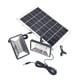 Panou solar 10W cu acumulator 9600mAh, portabil, cu 2 proiectoare de 9w, tensiune intrare 5V, functie baterie externa, negru
