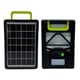 Panou solar 20W cu acumulator 2400mAh, GD-120S, portabil, ABS, cu cabluri de incarcare device-uri, 37x38 cm, negru