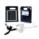 Kit Panou Solar 30W, Acumulator Lithium, 1 x USB, Lanterna, 2 Becuri Incluse, Radio FM, Bluetooth