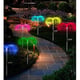 Set 2 Lampi Solare, Tip Palmier, Fibra Optica, IP65, Lumina RGB, 60cm