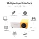 Videoproiector portabil, proiectie 24-80 inch, rezolutie 1080P suportata, TFT LCD, alb/galben