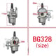 Carburator motocoasa Mitsubishi TL33 TB33 TU33 BC330 BG330, Tanaka BG328 SUM328 (admisie 16mm)
