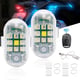 Set 2 lampi stroboscop wireless cu telecomanda, 25 moduri de iluminare, magnetice, moto, atv, auto, bicicleta